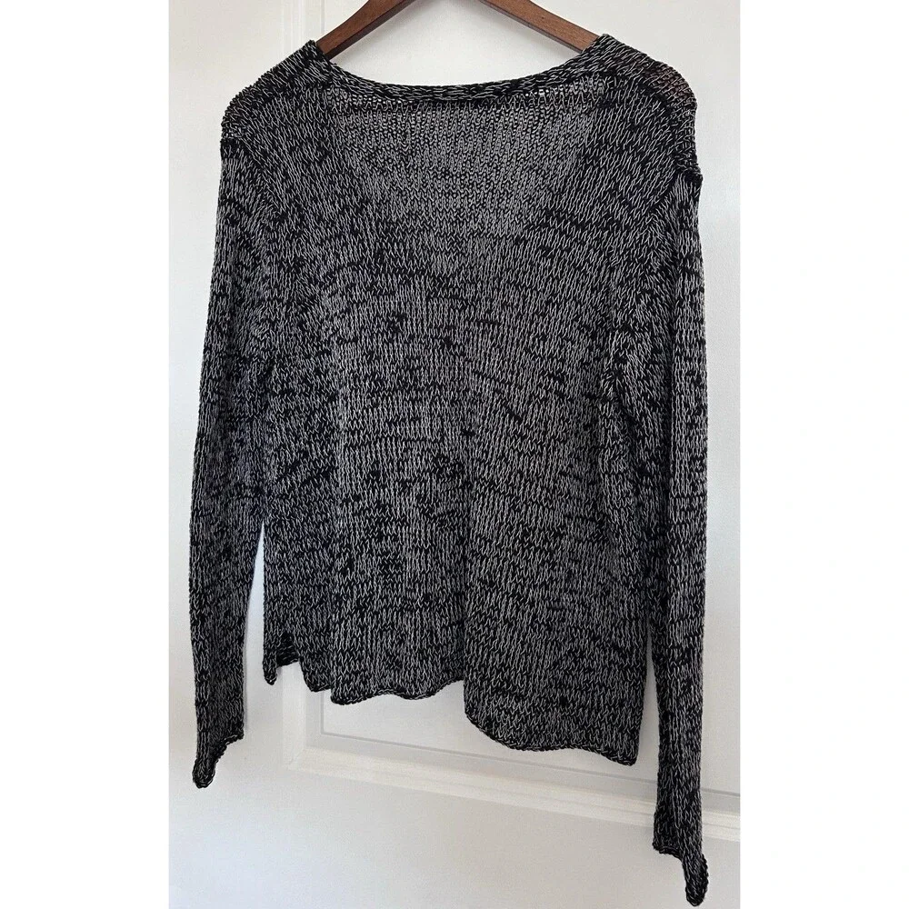 Wooden Ships Knit Sweater XS/Small Marled Boxy Cropped Lightweight - Picture 4 of 12